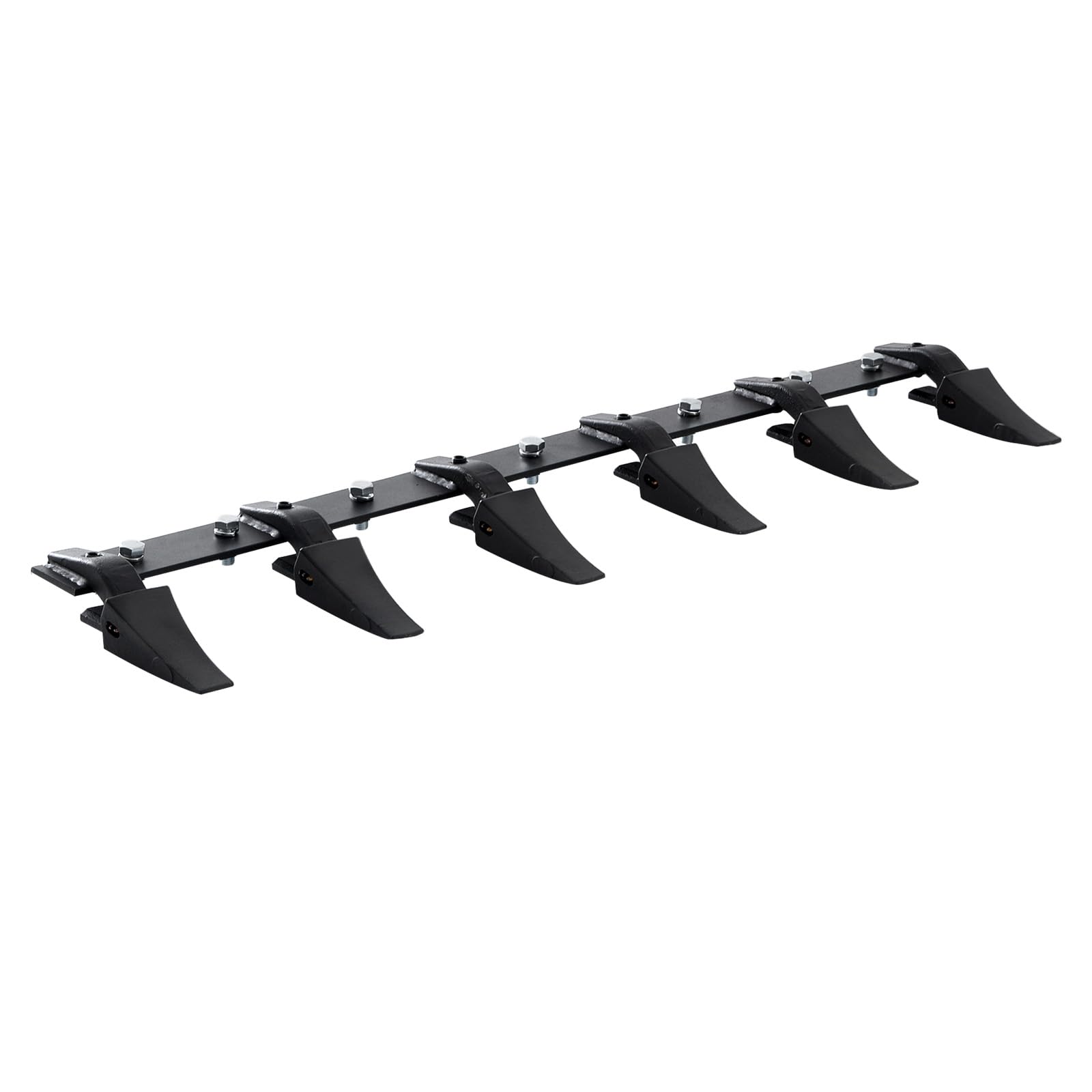 Photo 1 of *****the product is usedthey are missing pieces *****VEVOR Bucket Tooth Bar, 48'', Heavy Duty Tractor Bucket 6 Teeth Bar for Loader Tractor Skidsteer, 4560 lbs Load-Bearing Capacity Bolt On Design, for Efficient Soil Excavation and Bucket Protection