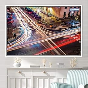 signwin Framed Canvas Wall Art Light Exposure Colorful...