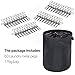 Megon Clothes Laundry Metal Clothepins and Bag with Hanger Clips | Stainless Steel Pins Hanging Windproof Against Rust for Outdoor, Home, Kitchen, Bathroom, Garden, Balcony | 60 Pack Pegs and Bag