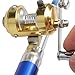 Vktech Mini Blue Pen Fishing Rod Pole Reel Line Fly Stick Pocket Alloy Fishing Tackle