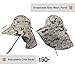 SUN CUBE Wide Brim Sun Hat with Neck Flap, Fishing Hiking for Men Women Safari, Neck Cover for Outdoor Sun Protection UPF50+ | Camo Gray