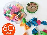 TULIPS 'BOBBIN CLAMPS' 60 Pieces Jar, Keep bobbin thread tails under control'