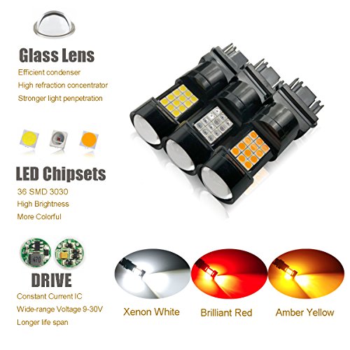 image for iBrightstar Newest Extremely Bright 36-SMD 3030 Chipsets 3156 3157 305