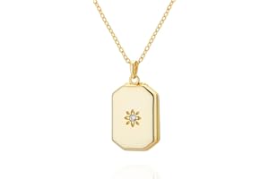 STARepublic 925 Sterling Silver 14K Gold Plated Rectangular Coin Lotus Photo Locket Pendant Necklace