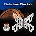 Lixada Titanium Alcohol Stove Rack Cross Stand Outdoor Camping Stove Stand Support Rack Mini Ultralight Portable Liquid Alcohol Stove Rack Support Stand (Style1)