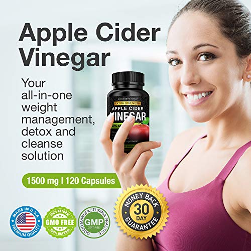 image for Natures Distribution 100% Natural Raw Apple Cider Vinegar Capsules (15