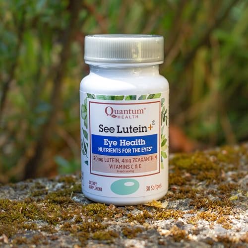 QUANTUM HEALTH SEE LUTEIN+, LUTEIN & ZEAXANTHIN EYE SUPPLEMENT, WITH EYE VITAMINS C AND E, HELPS MAINTAIN OVERALL EYE HEALTH – 30 SOFTGELS, 30-DAY SUPPLY