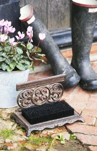 Fallen Fruits Cast Iron Shoe Scraper with Brush - Brown - Image 5