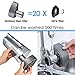Deik Car Vacuum, Car Vacuum Cleaner with DC 12V, 4.5 Kpa Handheld Auto Vacuum Cleaner, Lightweight Car Cleaner with UL Cigarette Lighter Plug, LED Light, Stainless Steel Hepa Filter, One Carry Bag