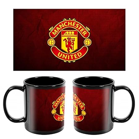 Muggies Magic Manchester United Fc Football Logo 11Oz Black Ceramic Printed Mug For Football Lovers.