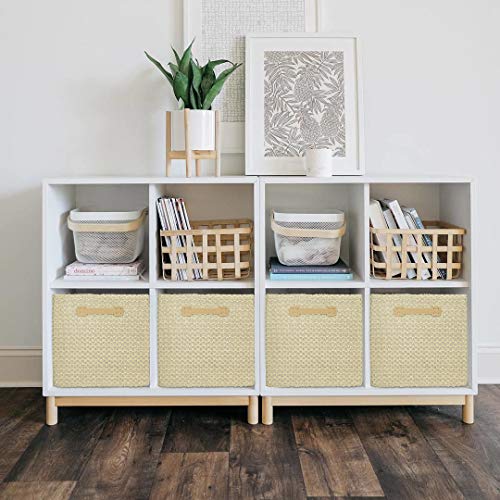 Foldable Cube Storage Bins 13x13 Inch, Delicate Lace Textured Storage