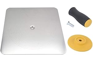 MAITER Lightweight Premium Aluminum Plate Plastering Hawk Plastering Hand Board with Comfort Grip Handle 12 x 12-Inch