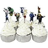 Betop House Set of 24 Pieces Zootopia Themed Decorative Cupcake Topper for Kids Birthday Party Baby Shower