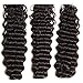 ALI JULIA Brazilian Virgin Deep Curly Wave Hair Weft 3 Bundles 100% Real Unprocessed Human Hair Weave Extensions Natural Color 95-100g/pc (20 22 24 inches)
