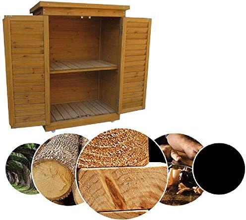 Gabinete de almacenamiento al aire libre, 2 puertas, cobertizo de