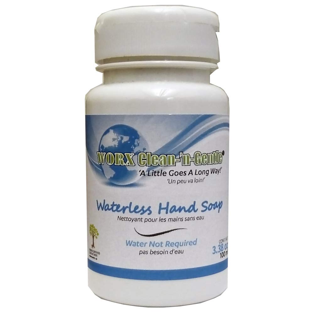 Worx Clean-'n'-Gentle Waterless Hand Soap 24 Pack, 3.38 oz. (100 ml) for use in Industrial, Commercial and Residential applications.: Beauty
