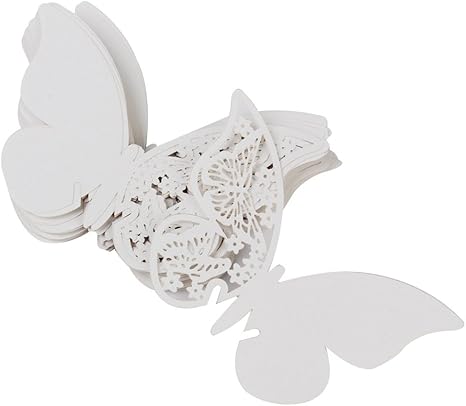 Amazon Phenovo ワイングラスカード 結婚式用 ウェディングパーティー蝶パターン 50ペア おもちゃ おもちゃ