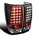 Spec-D Tuning Black Housing Clear Lens LED Tail Lights Compatible with 2004-2015 Nissan Titan Without Utility Bed, Left + Right Pair Assembly