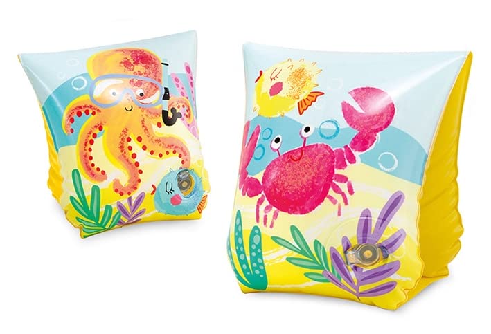 Kids Swim Armbands Cute Inflatable Arm Bands Toddler Girls Boys Aged 2-6 Years Swim Floater Sleeves Safety Water Wings Arm Circle Float Swimming Ring for Boys Girls Beginner Swimmer