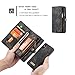 AKHVRS iPhone Xs Max Wallet Case, Handmade Premium Cowhide Leather Wallet Case,Zipper Wallet Case Detachable Magnetic Case & 11 Card Slots [Magnetic Closure] for iPhone Xs Max - Black
