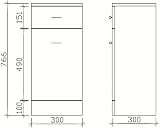 VeeBath Linx 1600mm Bathroom Vanity Unit & WC Toilet Unit Set view 7