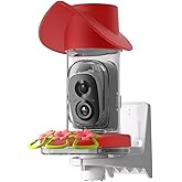 birdsnap® H53 Hummingbird Feeder with Camera 2K Live Stream 32GB Card Ant Moat Mounting Auto Notify AI Identify Birds Feeder Camera 2.4G WiFi Wireless Outdoors Birds Watching Gift for Bird Lover