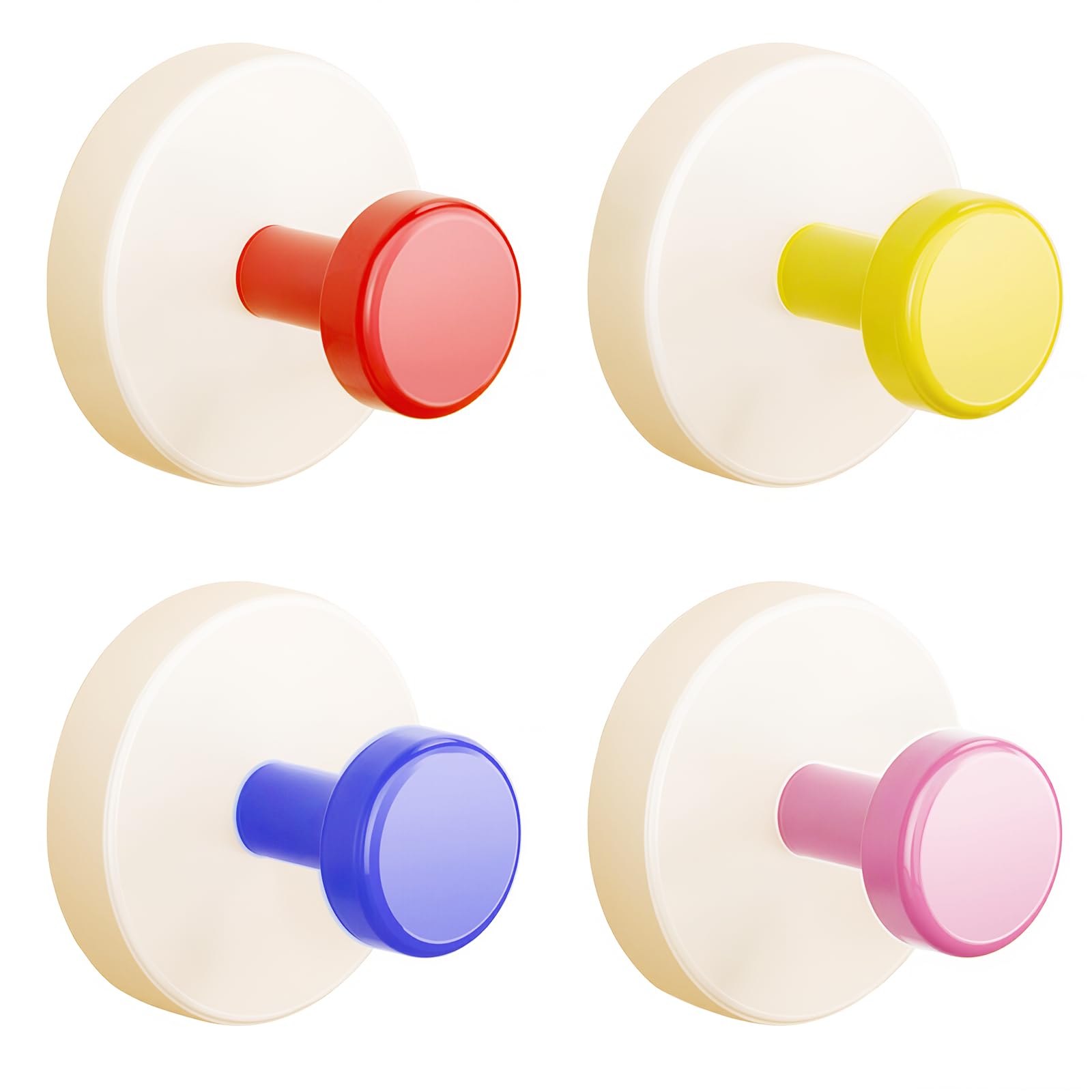 Photo 1 of Kalimdor Suction Cup Hooks 4pcs, Small Shower Hooks Heavy Duty Vacuum Suction Cups with Hook Removable Reusable Bathroom for Tile Wall Window Glass Door (4)