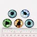 PH PandaHall 25mm Evil Eye Glass Cabochons, Mixed Color Dragon Eyes Cat Owl Glass Dome Half Round Gems for Photo Dome Pendant Trays Blanks Halloween Decor, 50pcs