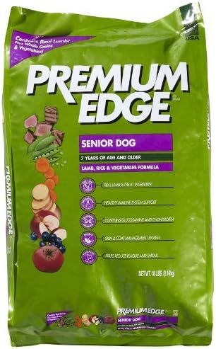 Premium Edge Lamb, Rice and Vegetables Dry Dog Food for Senior Dog, 18-Pound Bag by Premium Edge