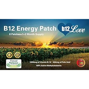 #❶ Vitamin B12 Energy Patch ★ 1200mcg Methylcobalamin + 400mcg Folic Acid ★ 8 Week Supply ★ Boost Energy ★ Reduce Fatigue ★ Increase Focus ★ Maximum Absorption Compared to B12 Pills ★ 100% Money Back Guarantee by B12Love