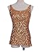 PrettyGuide Women's Shimmer Glam Sequin Embellished Sparkle Tank Top Vest Tops