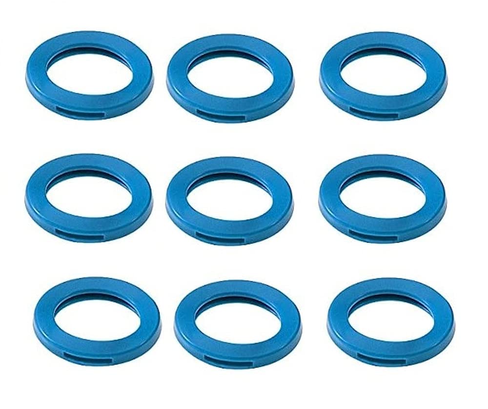Merriway BH04004 (10 Pcs) Blue Key Cap Sleeve Identifier Rings - Pack of 10 Pieces