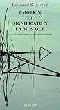 Emotion et signification en musique by