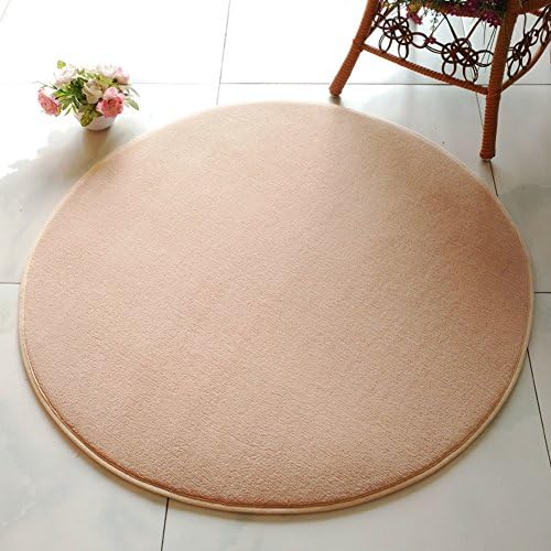 Round mats Solid color floor mats Mats beside the bed Living room floor mats Table mats Blanket for bedroom-E diameter160cm(63inch)