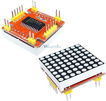 Red MAX7219 LED Dot Matrix Common Cathode Microcontroller Display Module Control 5V/3.3V LED Matrix 8x8 for Arduino