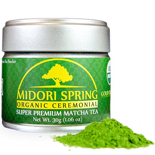 Midori Spring Organic Ceremonial Matcha GOLD 30g - USDA, KOSHER Premium from Japan, Sweet Earthy Flavors (30g)