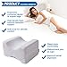 JUMEIHUI Cooling Knee Pillow by Side Sleepers for Sciatica Relief, Back Pain, Leg Pain, Pregnancy, Hip and Joint Pain. Memory Foam with Cooling Gel (Removable and Washable Cover)