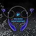 SoundPEATS Bluetooth Neckband Headset Stereo Wireless Sport Headphones for Running with Microphone (10 Hours Talk Time, Bluetooth 4.1, Noise Cancelling, Sweatproof) Q800 - Blue