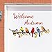 Collections Etc Welcome Autumn with Birds on Branch Garage Door Magnets, Outdoor Fall Decorations - Removable and Reusable