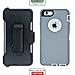 iPhone 6 / 6S Cover | 2-in-1 Screen Protector & Holster Case | Full Body Military Grade Edge-to-Edge Protection with carrying belt clip | Drop Proof Shockproof Dustproof | Grey / White