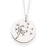 HotMixCold Dandelion Necklace, Make A Wish, Gold, Silver or Rose Gold Dandelion Jewelry, Meaningful Best Friends Jewelry, Gift for Daughter Necklace