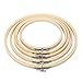 KINGSO Cross Stitch Hoop Embroidery Hoop Pieces Embroidery Circle Set Hoops Ring Wooden Round Adjustable Bamboo Hoops Bulk Crosses for Arts, Crafts & Sewing（5pc/5size with Tools）