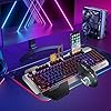 LexonElec-Gaming-Keyboard-and-Mouse-Sets-K618-Wired-RGB-LED-Backlit-104-Keys-Hand-rest-Usb-Gamer-Keyboard-Metal-2400DPI-Optical-6-Buttons-PC-Game-Mouse-Mousepad-For-Laptop-Computer Wired Gaming Keyboard and Mouse Sets RGB LED Backlit Metal Plate 104 Keys Hand rest Usb Gamer Light Up Keyboard 2400DPI…