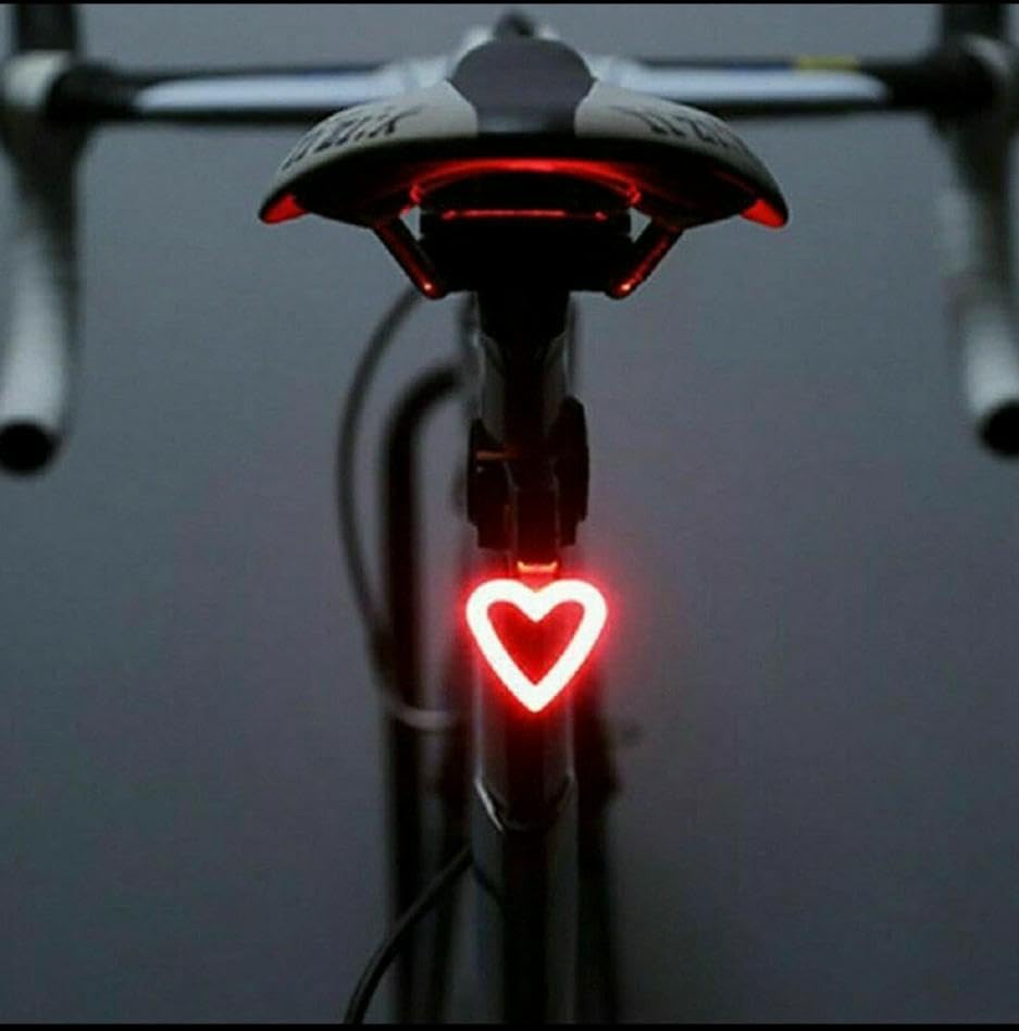 DiVONEA LED Bike Tail Light Heart 5 Modes – USB Charge – IP64