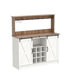 4ever2buy Farmhouse Coffee Bar Cabinet with