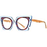 HEPIDEM Gradient Multicolor Acetate Glasses Frame Women Big Oversize Eyeglasses 2023 New Spectacles Eyewear