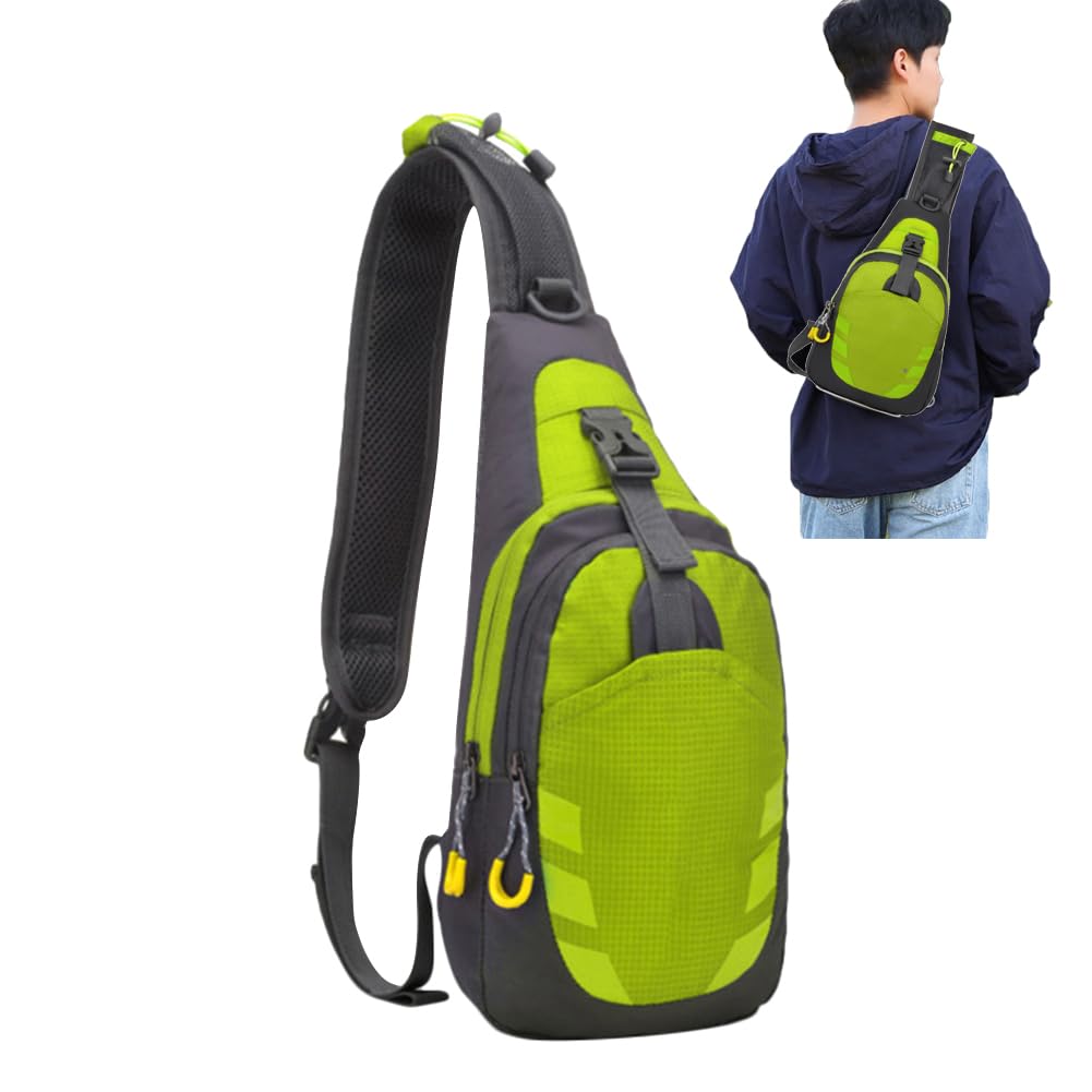 JNGUOSICN Sling Bag - Men's Shoulder Backpack, Small Rucksack, Unisex, Waterproof, Perfect for Essentials, Hiking, Cycling, Outdoor Travel