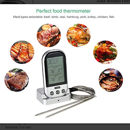image for Donteec Wireless Remote Digital Cooking Food Meat Thermometer, Double 