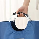 Armo Home 90L Large Laundry Basket Foldable Collapsible Blue view 3