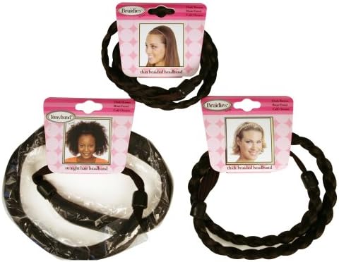 Tonytail Braided Headband Package, Dark Brown